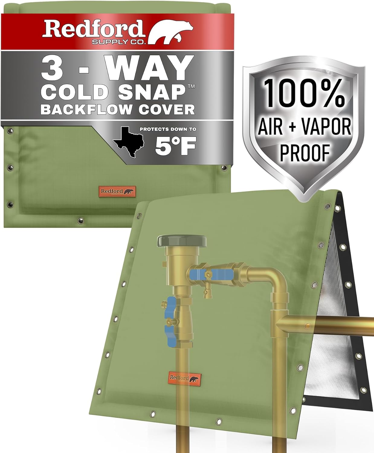 3-Way Opening Backflow Cover (Green)