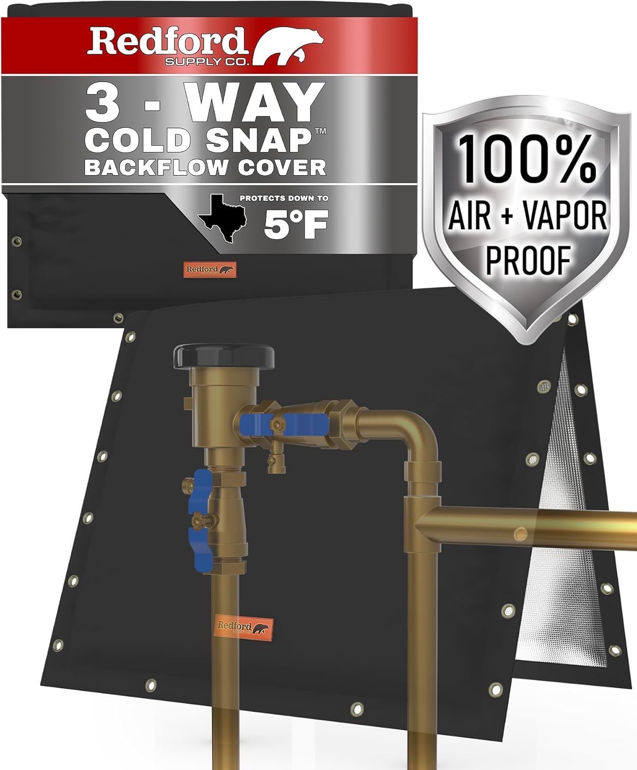 3-Way Opening Backflow Cover (Black)