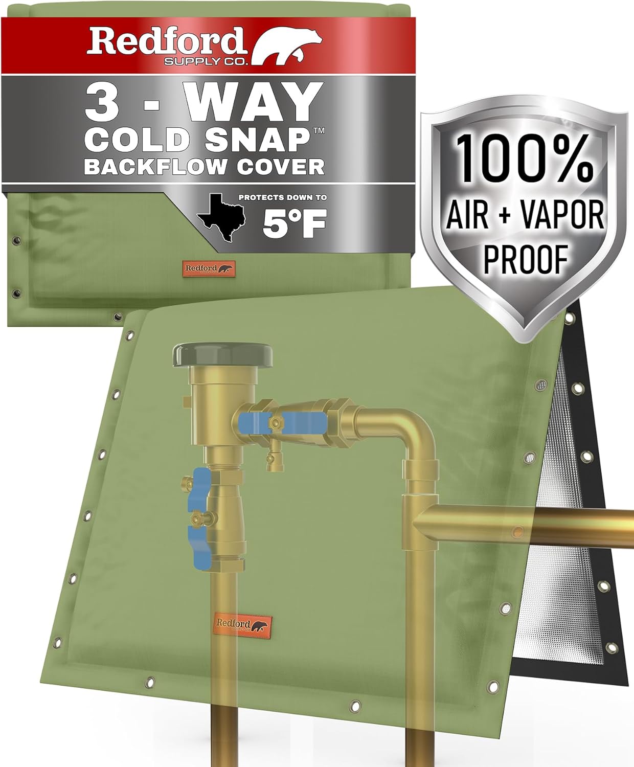 3-Way Opening Backflow Cover (Green)
