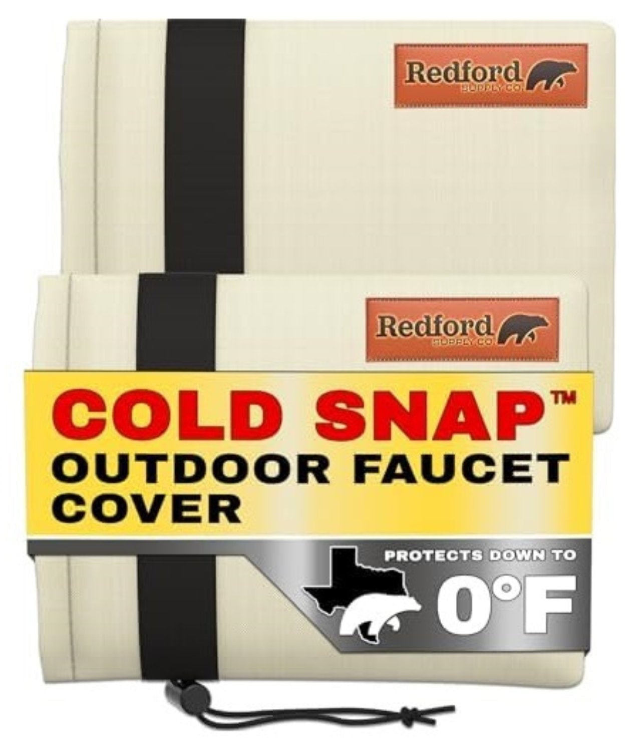 Redford Supply Co. 2 Pack Cold Snap (0°F) Double Wall Faucet Covers for Winter - Spigot Covers Winter Insulated, Water Faucet Covers for Outside, Faucet Cover Socks