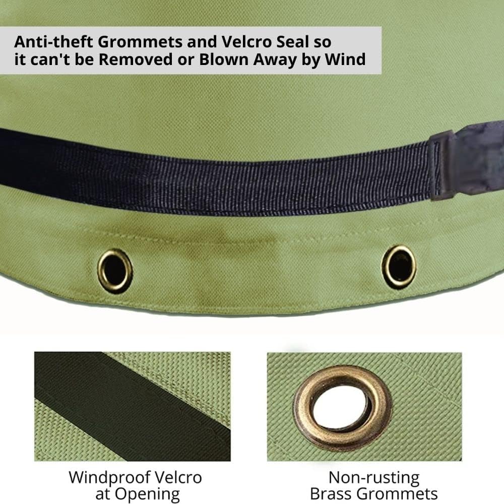 Redford Supply Co. Cold Snap (0°F) Double Wall Long Faucet Covers for Winter Insulated - Spigot Covers Winter Insulated, Water Faucet Covers for Outside, Faucet Cover Socks (14"W x 27"H, Green)