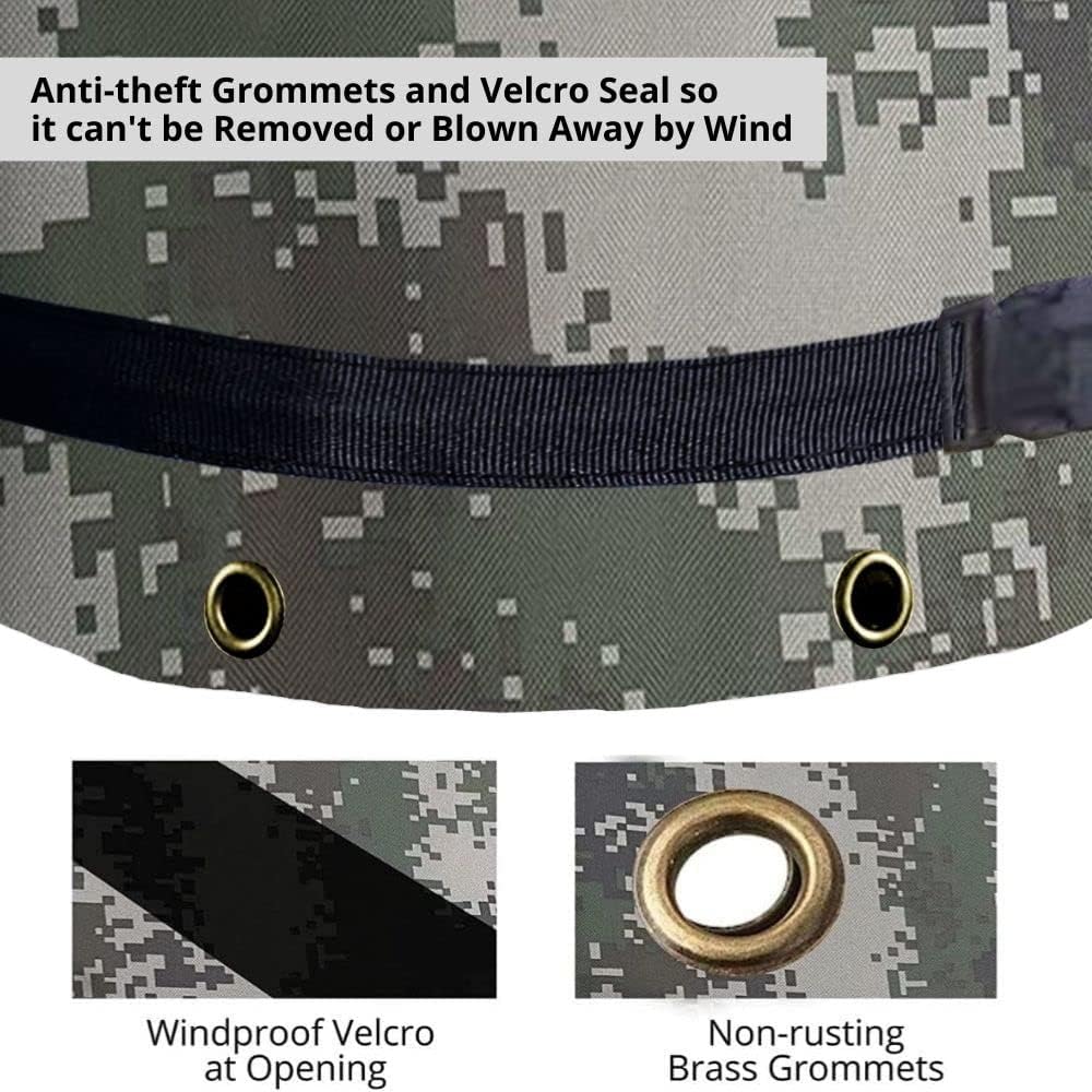 Redford Supply Co. Cold Snap (0°F) Double Wall Long Faucet Covers for Winter Insulated - Spigot Covers Winter Insulated, Water Faucet Covers for Outside, Faucet Cover Socks (14"W x 27"H, Camo)