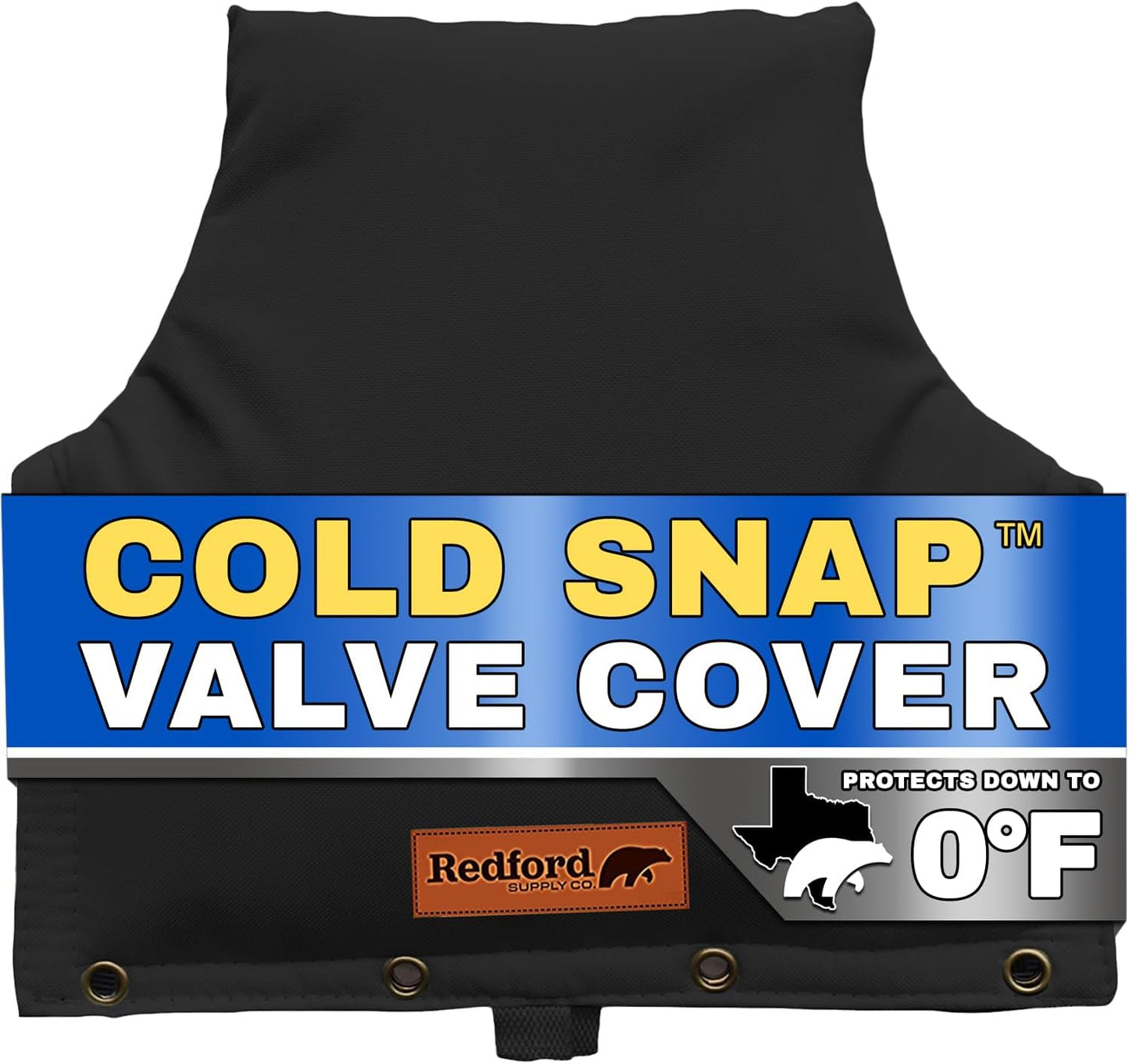 Redford Supply Co. Cold Snap (0°F) Double Wall Valve Cover - Sprinkler Cover for Outside, Outdoor Wrap Pipe Insulation, Water Meter Cover, Well Head Cover, Water Well Pump Covers (14"W x 13"H, Black)