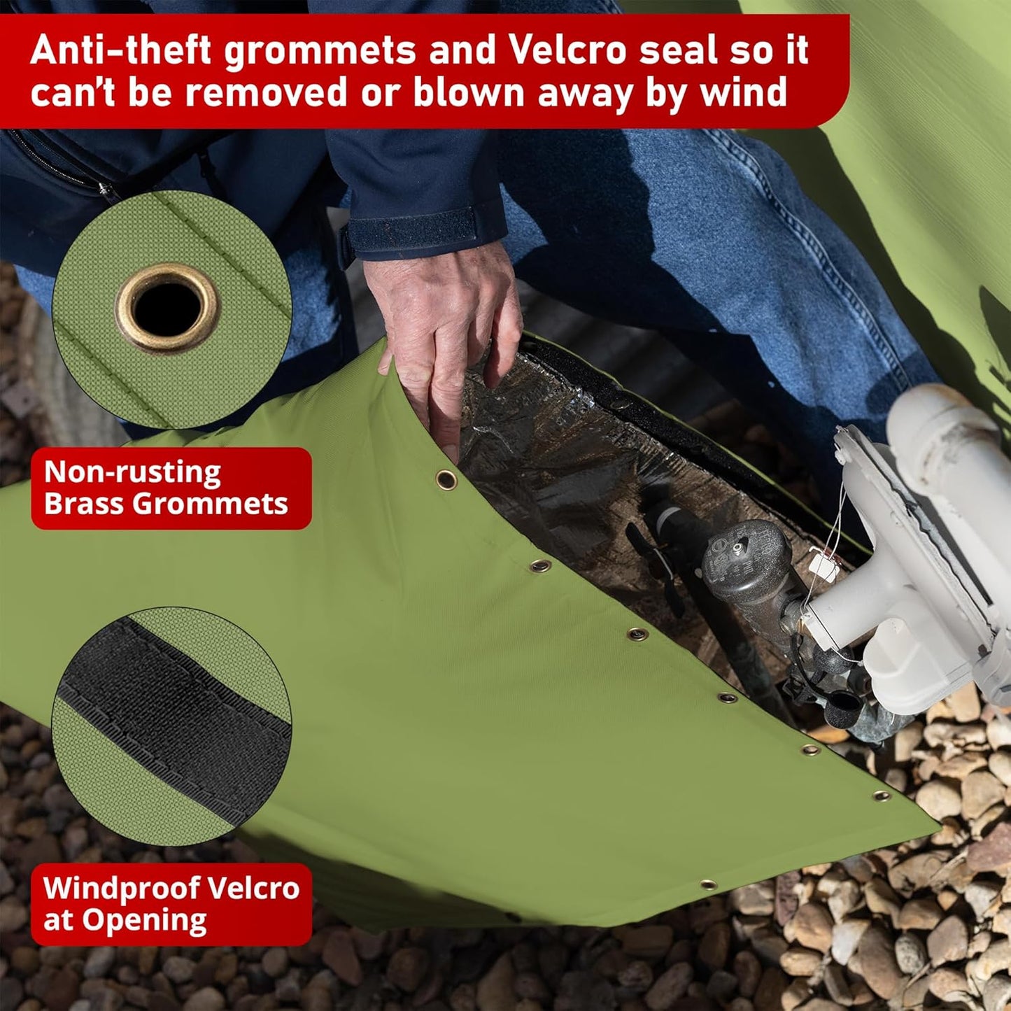3-Way Opening Backflow Cover (Green)