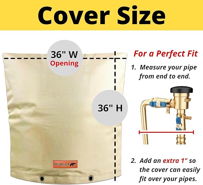 Redford Supply Co. Coldsnap Double Wall EVA Water Well Pump Covers - Backflow Preventer Insulation Cover, Sprinkler Valve Covers for Outside, Well Head Cover, Sprinkler Covers