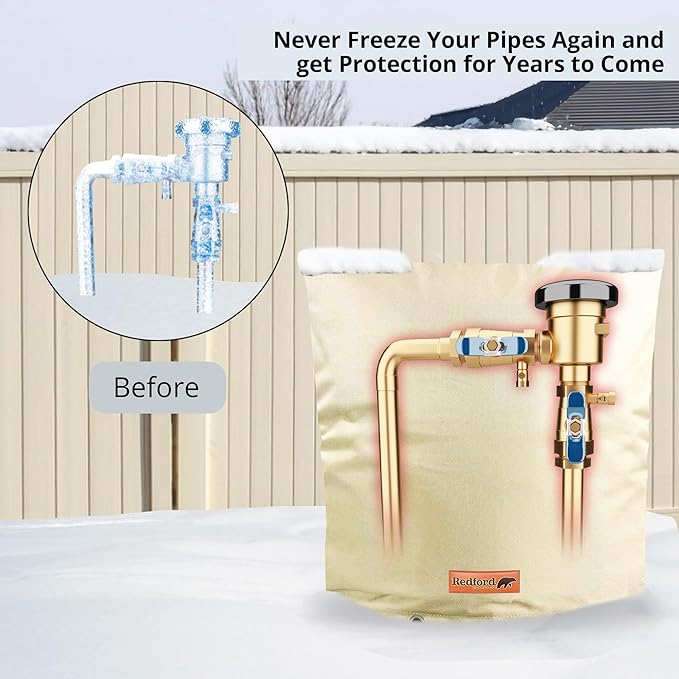 Redford Supply Co. Coldsnap Double Wall EVA Water Well Pump Covers - Backflow Preventer Insulation Cover, Sprinkler Valve Covers for Outside, Well Head Cover, Sprinkler Covers