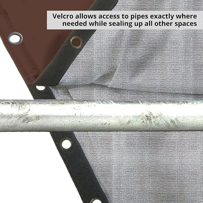 Co. Cold Snap (5°F) in-Wall 3-Way Opening Custom Double Wall Backflow Preventer Insulation Cover - Sprinkler Covers for Outside, Well Head Cover, Well Pump Covers (16"W x 20"H, Brown)