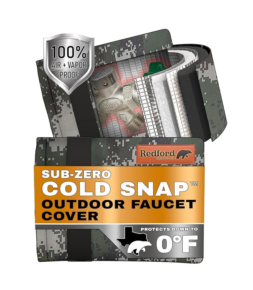 Redford Supply Co. 2 Pack Cold Snap (0°F) Double Wall Faucet Covers for Winter - Spigot Covers Winter Insulated, Water Faucet Covers for Outside, Faucet Cover Socks