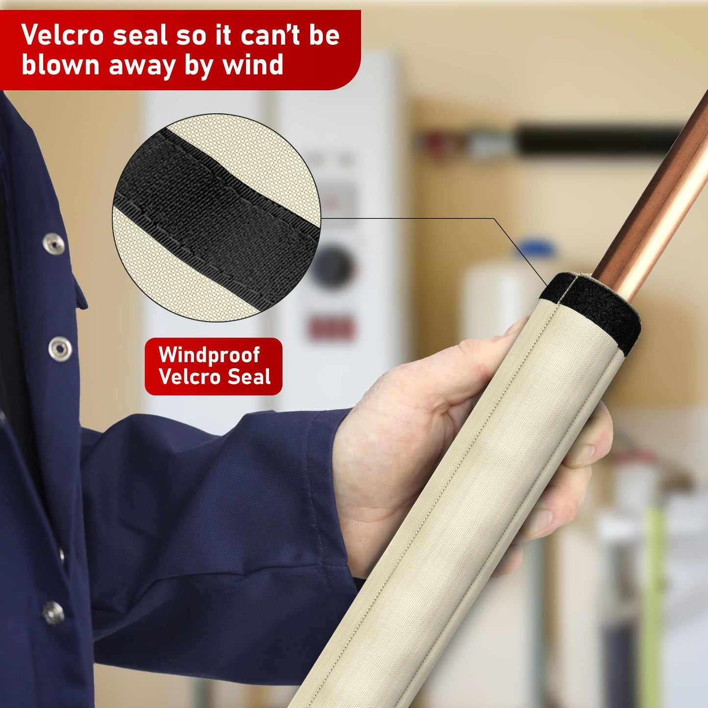 Cold Snap Pipe Sleeve Cover (Beige)