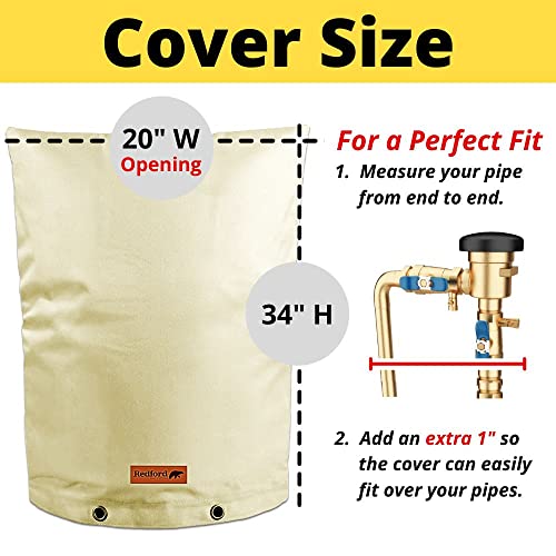 Redford Supply Co. Coldsnap Double Wall EVA Water Well Pump Covers - Backflow Preventer Insulation Cover, Sprinkler Valve Covers for Outside, Well Head Cover, Sprinkler Covers
