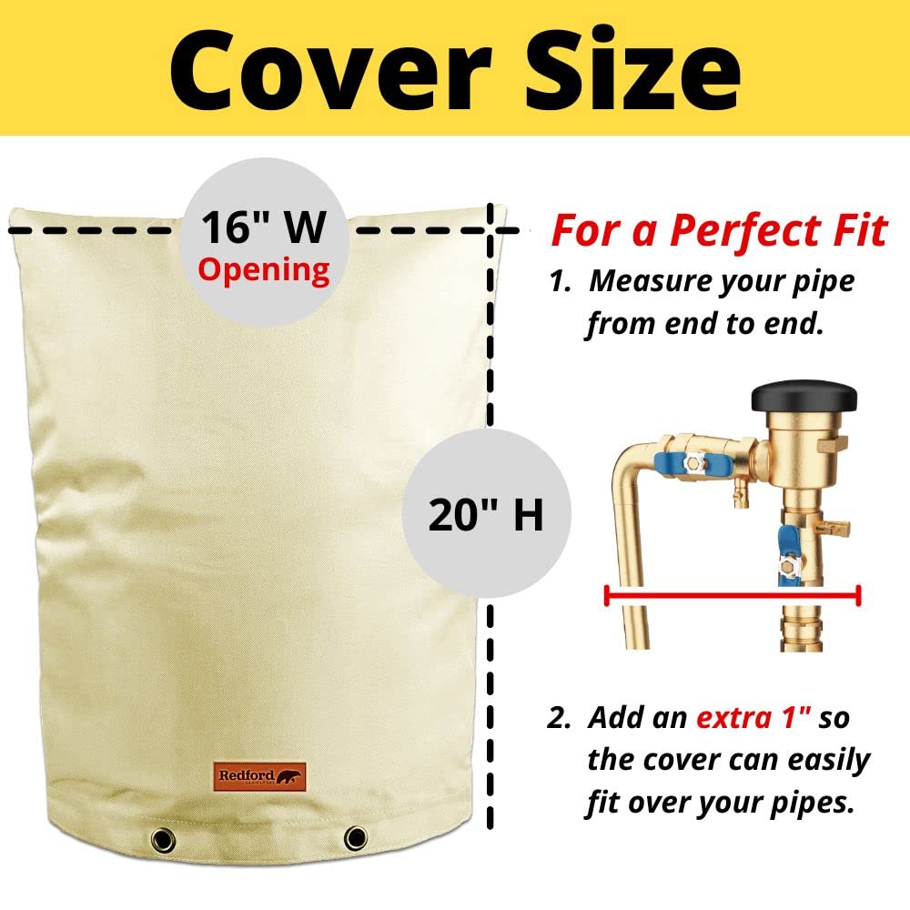 Redford Supply Co. Coldsnap Double Wall EVA Water Well Pump Covers - Backflow Preventer Insulation Cover, Sprinkler Valve Covers for Outside, Well Head Cover, Sprinkler Covers