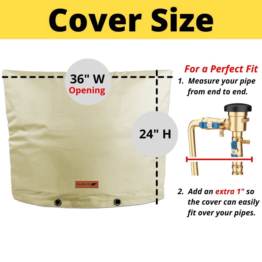 Redford Supply Co. Coldsnap Double Wall EVA Water Well Pump Covers - Backflow Preventer Insulation Cover, Sprinkler Valve Covers for Outside, Well Head Cover, Sprinkler Covers