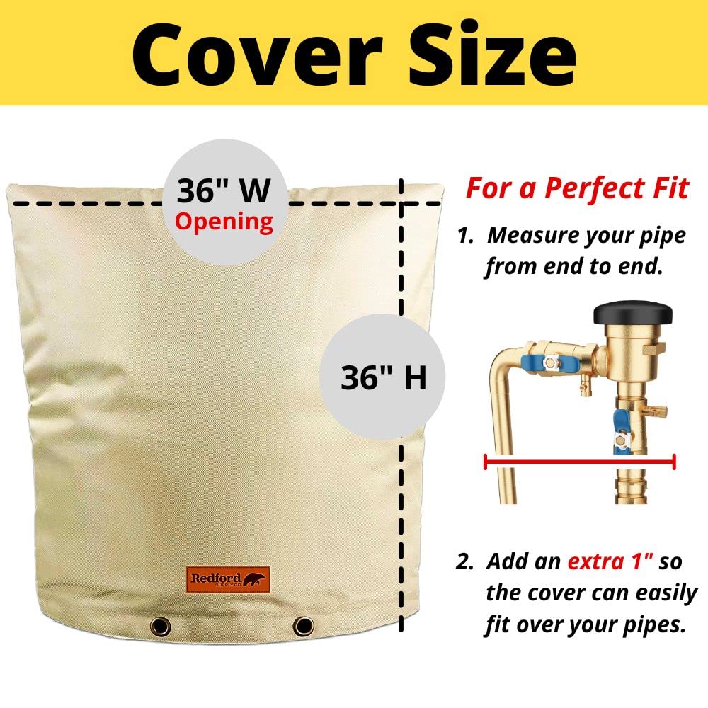 Redford Supply Co. Coldsnap Double Wall EVA Water Well Pump Covers - Backflow Preventer Insulation Cover, Sprinkler Valve Covers for Outside, Well Head Cover, Sprinkler Covers