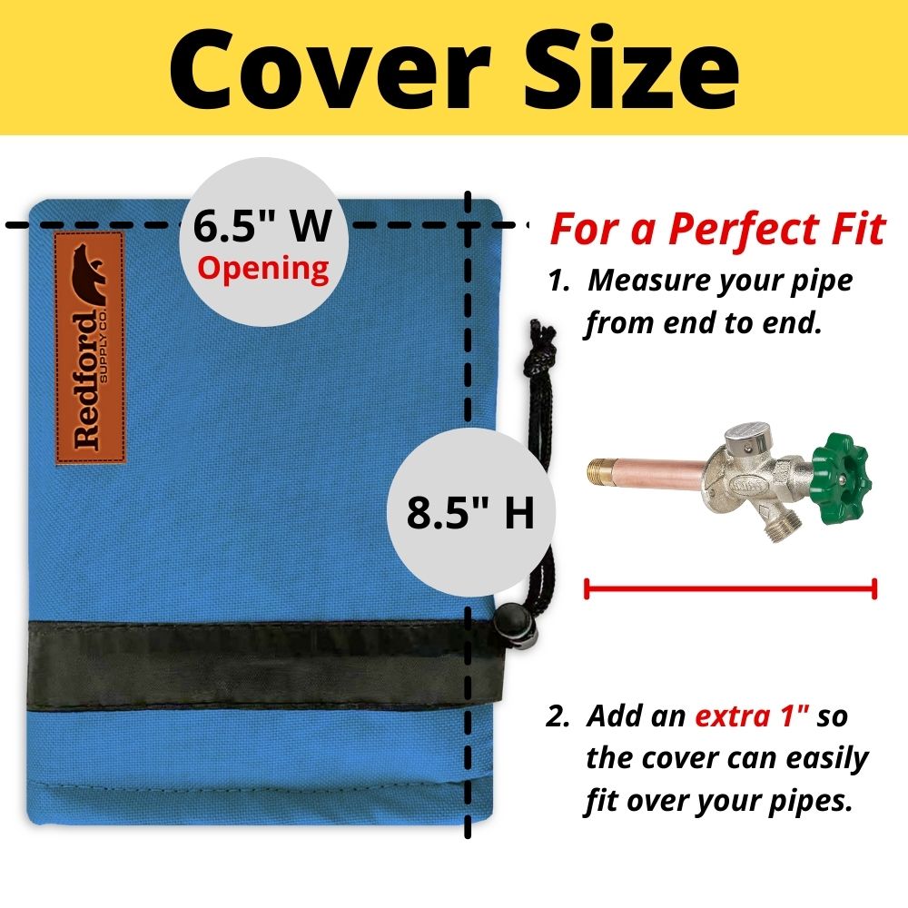 Redford Supply Co. 2 Pack Cold Snap (0°F) Double Wall Faucet Covers for Winter - Spigot Covers Winter Insulated, Water Faucet Covers for Outside, Faucet Cover Socks