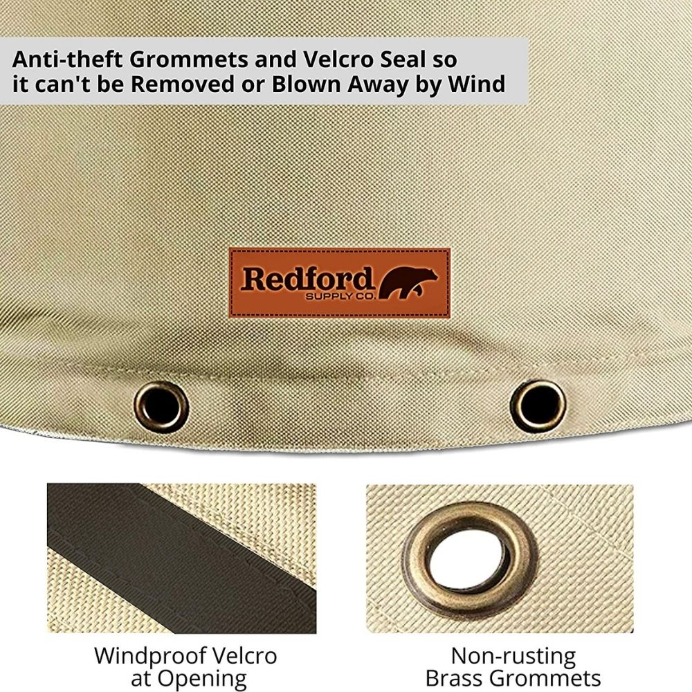 Customizable Cold Snap Wellhead Cover™ Prevents Costly Repairs Due to Freezing Weather - Easily Slips On and Off for Fast Concealment (Beige)