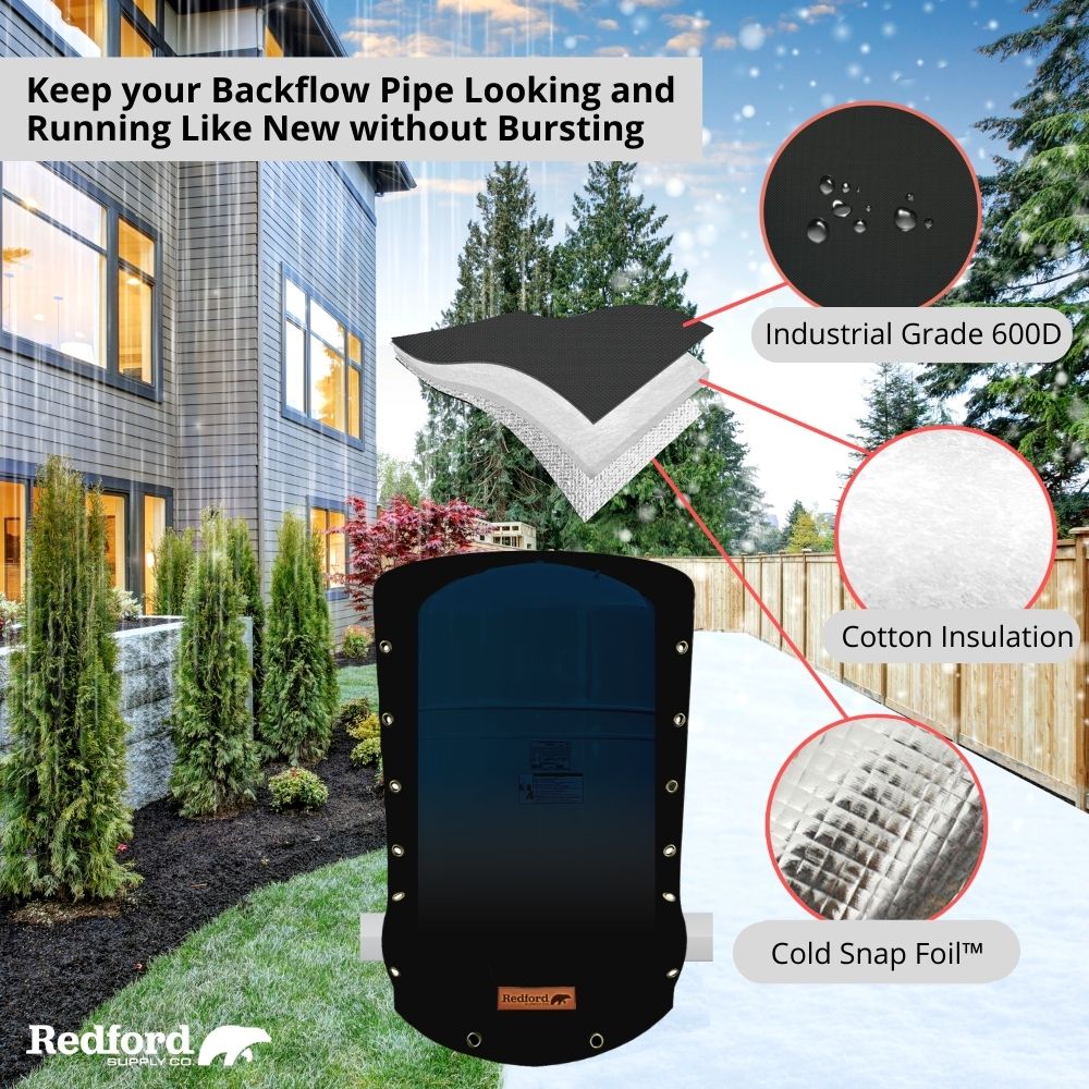 Customizable Cold Snap Wellhead Cover™ Prevents Costly Repairs Due to Freezing Weather - Easily Slips On and Off for Fast Concealment (Black)