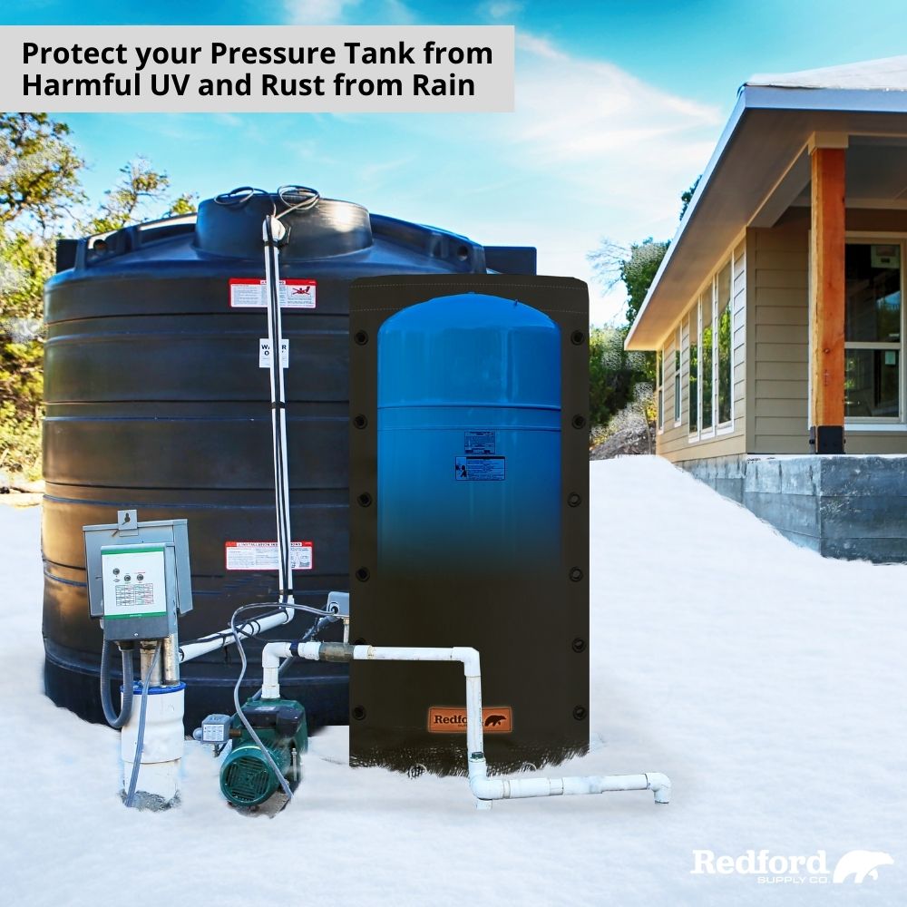 Customizable Cold Snap Wellhead Cover™ Prevents Costly Repairs Due to Freezing Weather - Easily Slips On and Off for Fast Concealment (Black)