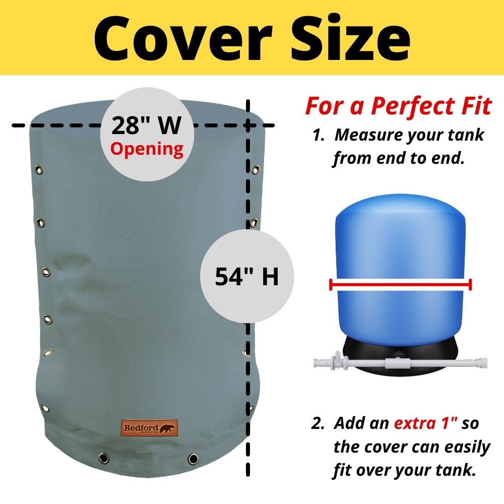 Customizable Cold Snap Wellhead Cover™ Prevents Costly Repairs Due to Freezing Weather - Easily Slips On and Off for Fast Concealment (Grey)