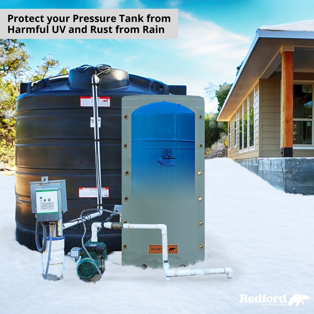 Customizable Cold Snap Wellhead Cover™ Prevents Costly Repairs Due to Freezing Weather - Easily Slips On and Off for Fast Concealment (Grey)