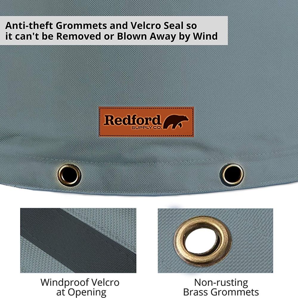 Customizable Cold Snap Wellhead Cover™ Prevents Costly Repairs Due to Freezing Weather - Easily Slips On and Off for Fast Concealment (Grey)