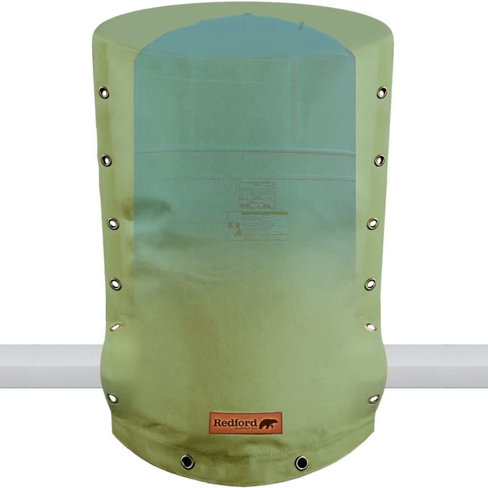 Customizable Cold Snap Wellhead Cover™ Prevents Costly Repairs Due to Freezing Weather - Easily Slips On and Off for Fast Concealment (Green)