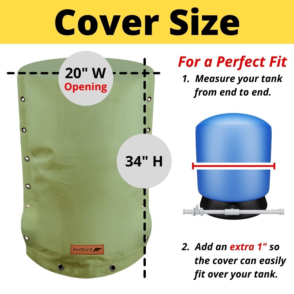Customizable Cold Snap Wellhead Cover™ Prevents Costly Repairs Due to Freezing Weather - Easily Slips On and Off for Fast Concealment (Green)