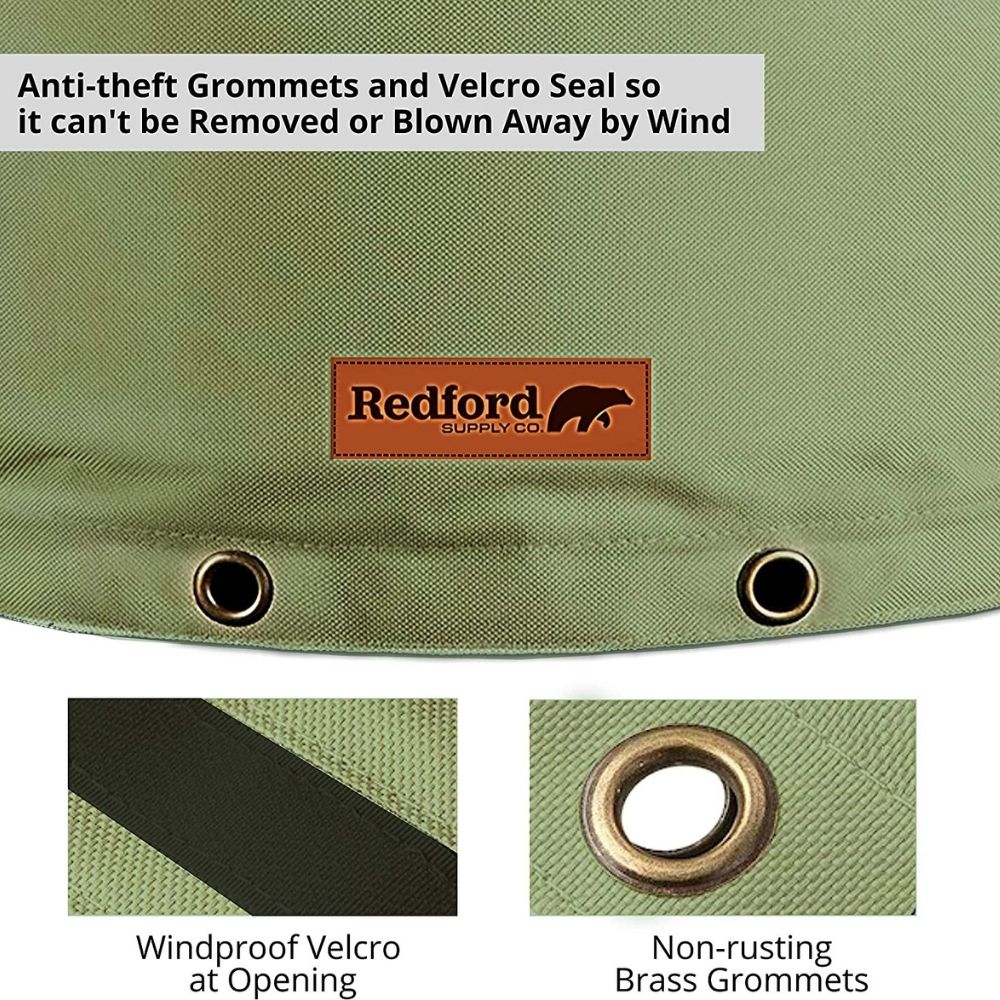 Customizable Cold Snap Wellhead Cover™ Prevents Costly Repairs Due to Freezing Weather - Easily Slips On and Off for Fast Concealment (Green)