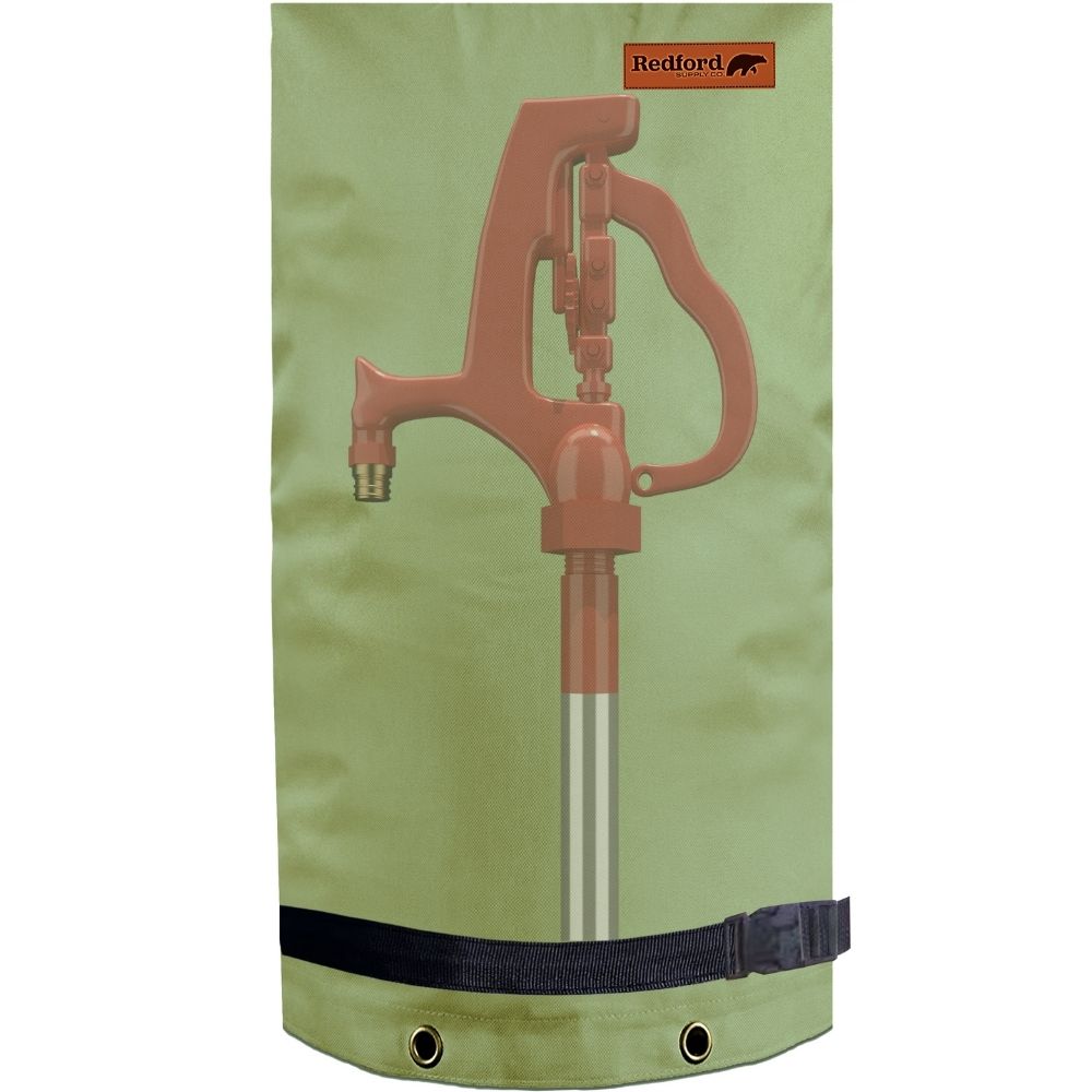 Redford Supply Co. Long Outdoor Faucet Covers for Winter Freeze Protection - Outdoor Faucet Cover Socks for Freeze Protection, Spigot Covers Winter Insulated Outdoor Faucet, Outside Hose Cover for Winter Outdoor Faucet Insulation (14"W x 27"H)