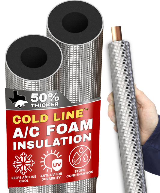 2 Pack Pre-slit Pipe Insulation Foam Tube with Adhesive and Foil - Foam Pipe Insulation, Pipe Foam Insulation, Foam Ac Insulation, Water Pipe Insulation Foam Tube