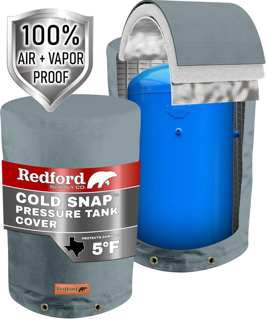 Cold Snap Wellhead Cover™ Prevents Costly Repairs Due to Freezing Weather - Easily Slips On and Off for Fast Concealment (Grey)