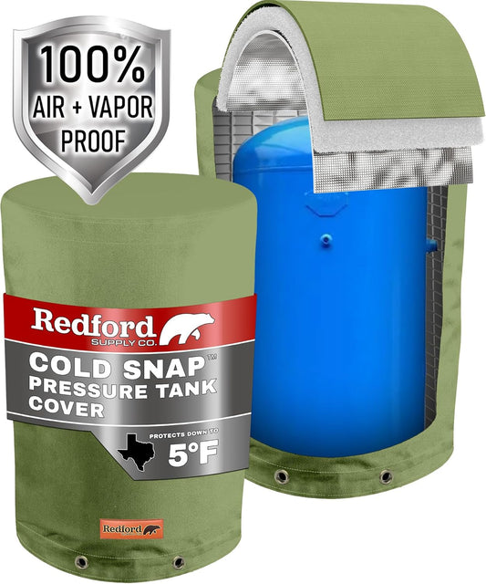 Cold Snap Wellhead Cover™ Prevents Costly Repairs Due to Freezing Weather - Easily Slips On and Off for Fast Concealment (Green)