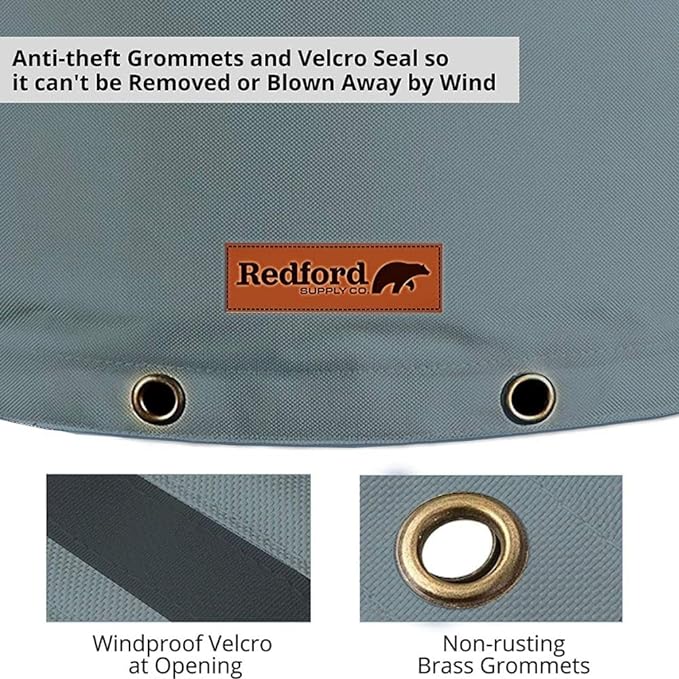 Cold Snap Wellhead Cover™ Prevents Costly Repairs Due to Freezing Weather - Easily Slips On and Off for Fast Concealment (Grey)