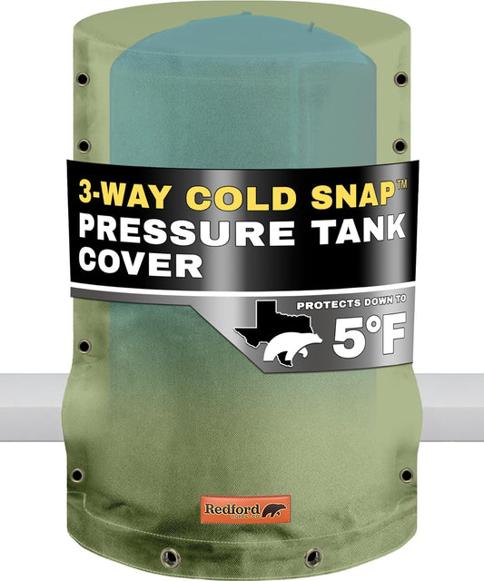 Customizable Cold Snap Wellhead Cover™ Prevents Costly Repairs Due to Freezing Weather - Easily Slips On and Off for Fast Concealment (Green)