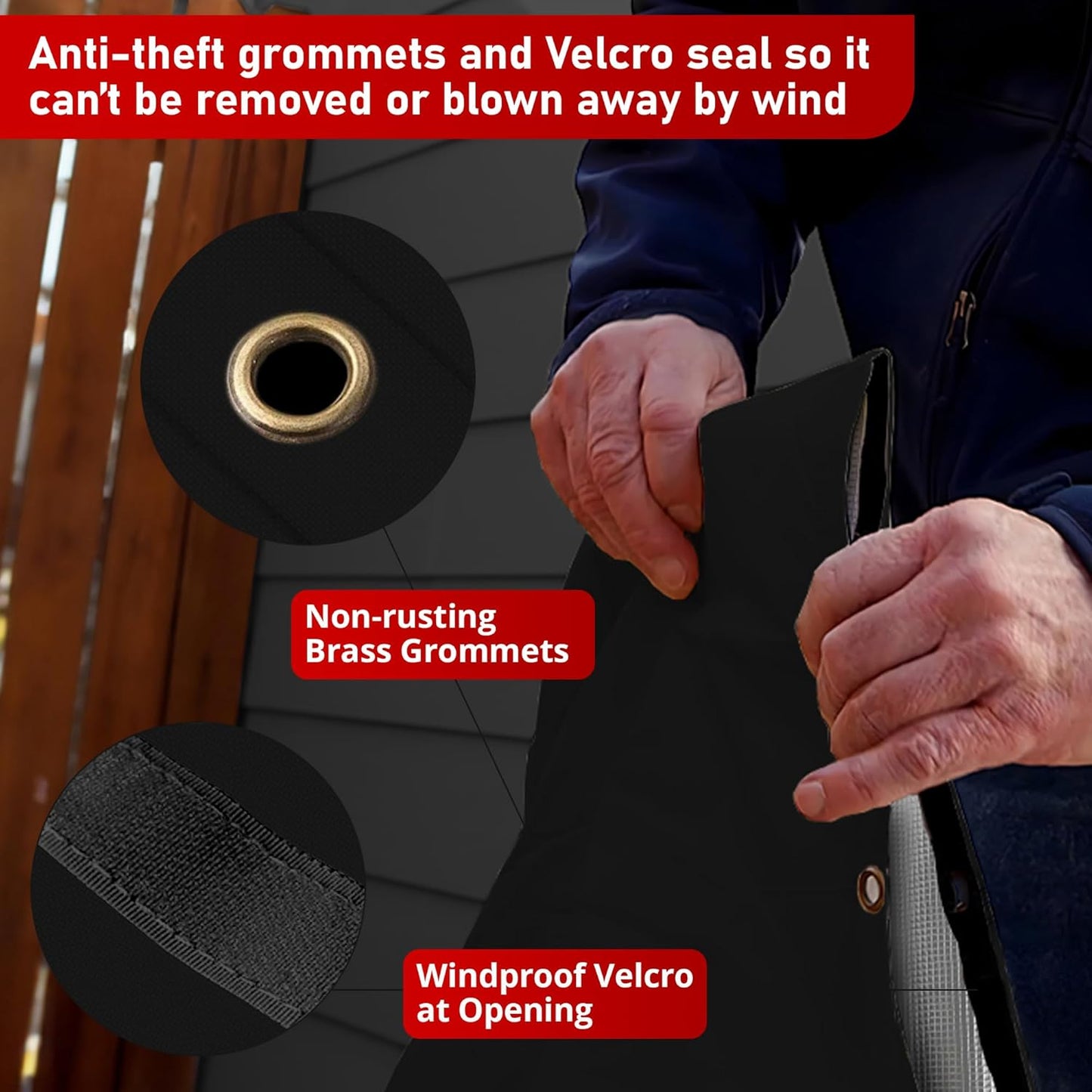 Customizable Cold Snap Wellhead Cover™ Prevents Costly Repairs Due to Freezing Weather - Easily Slips On and Off for Fast Concealment (Black)