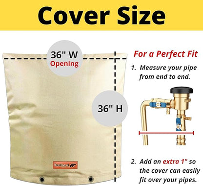 Redford Supply Co. Coldsnap Double Wall EVA Water Well Pump Covers - Backflow Preventer Insulation Cover, Sprinkler Valve Covers for Outside, Well Head Cover, Sprinkler Covers