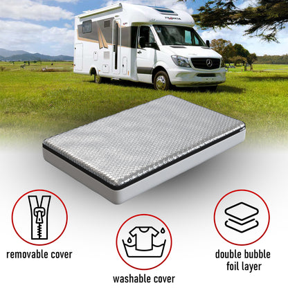 RV Roof Vent Cover 14"W x 22"L x 3"H - RV Vent Covers for Roof, RV Skylight Cover, RV Vent Insulator, RV Sunroof Skylight Cover, Skylight Covers for Outside Home (White)