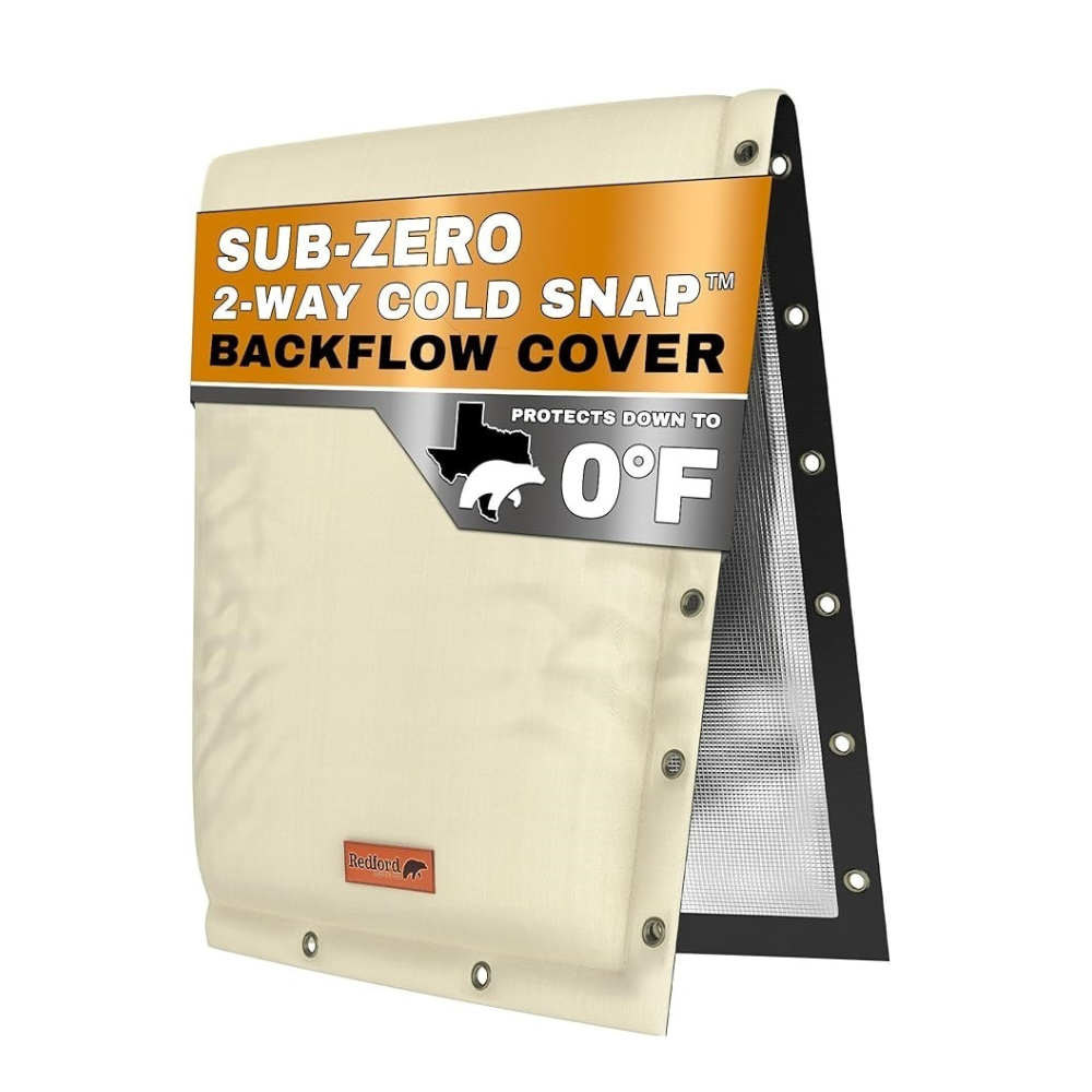Redford Supply Co. 2-Way Customizable Backflow Preventer Insulation Cover - Water Well Pump Covers, Sprinkler Covers for Outside, Sprinkler Backflow Cover for Winter