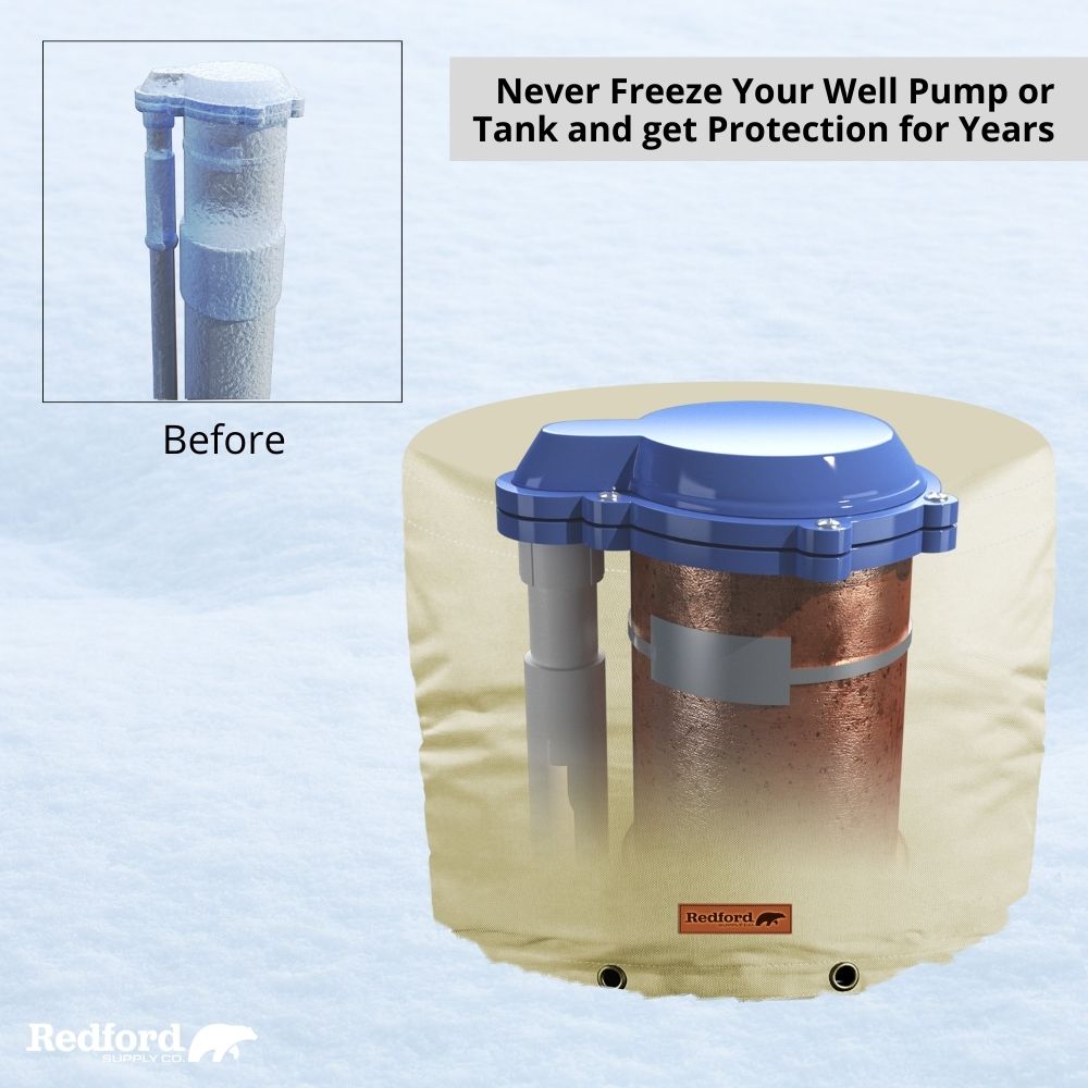 Cold Snap Wellhead Cover™ Prevents Costly Repairs Due to Freezing Weather - Easily Slips On and Off for Fast Concealment