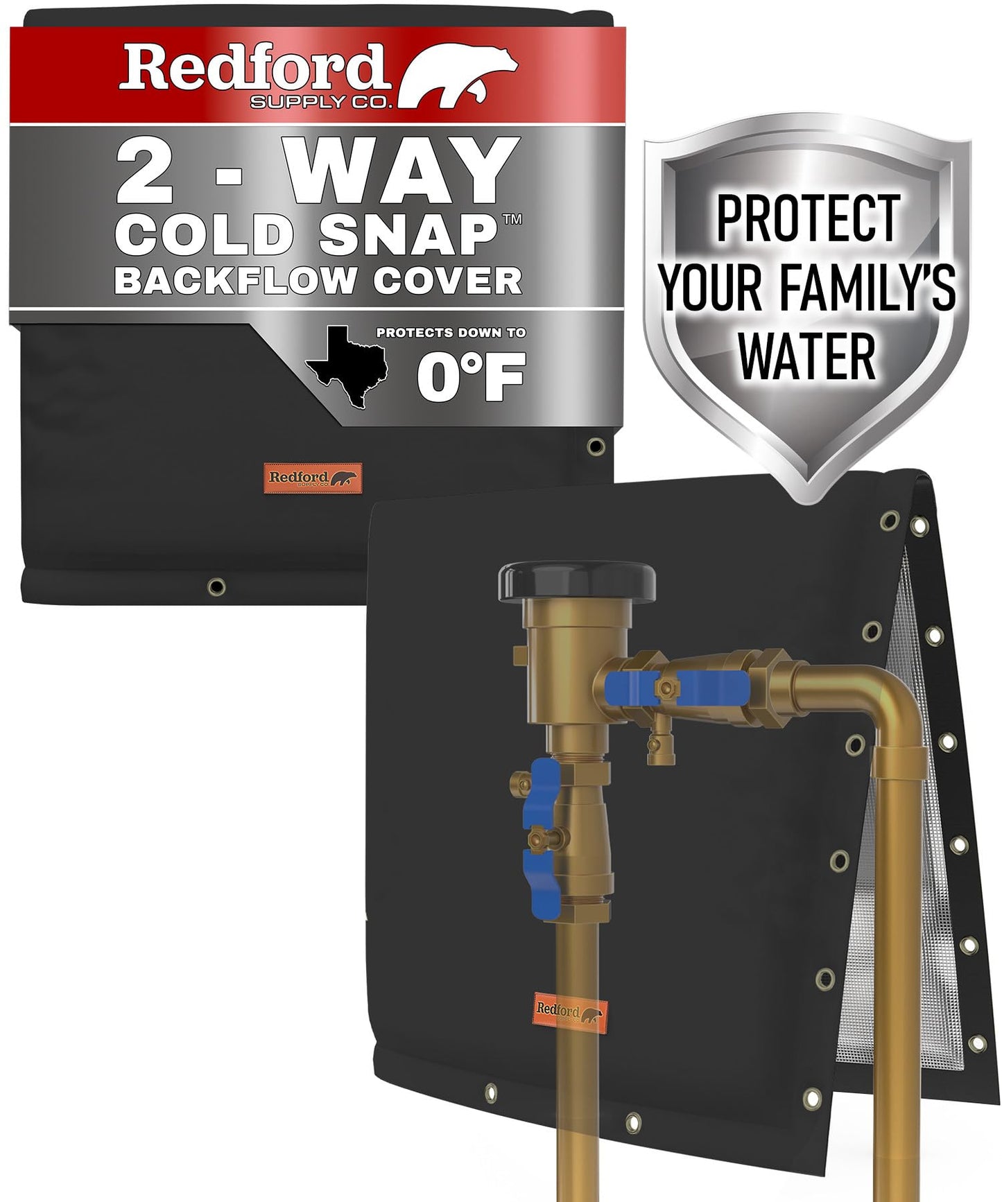 2-Way Backflow Preventer Cover (Black)