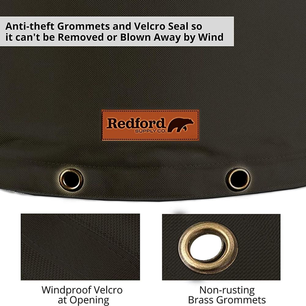 Customizable Cold Snap Wellhead Cover™ Prevents Costly Repairs Due to Freezing Weather - Easily Slips On and Off for Fast Concealment (Black)