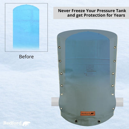 Customizable Cold Snap Wellhead Cover™ Prevents Costly Repairs Due to Freezing Weather - Easily Slips On and Off for Fast Concealment (Grey)
