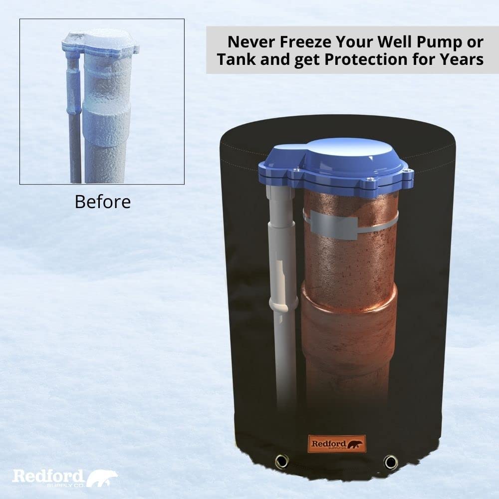 Cold Snap Wellhead Cover™ Prevents Costly Repairs Due to Freezing Weather - Easily Slips On and Off for Fast Concealment (Black)