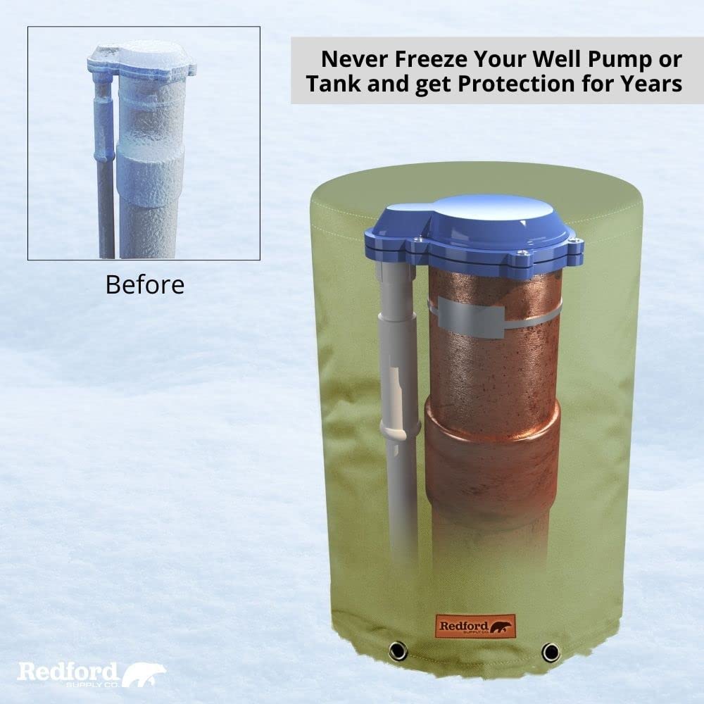 Cold Snap Wellhead Cover™ Prevents Costly Repairs Due to Freezing Weather - Easily Slips On and Off for Fast Concealment (Green)