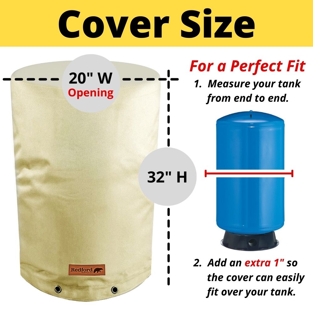 Cold Snap Wellhead Cover™ Prevents Costly Repairs Due to Freezing Weather - Easily Slips On and Off for Fast Concealment (Beige)